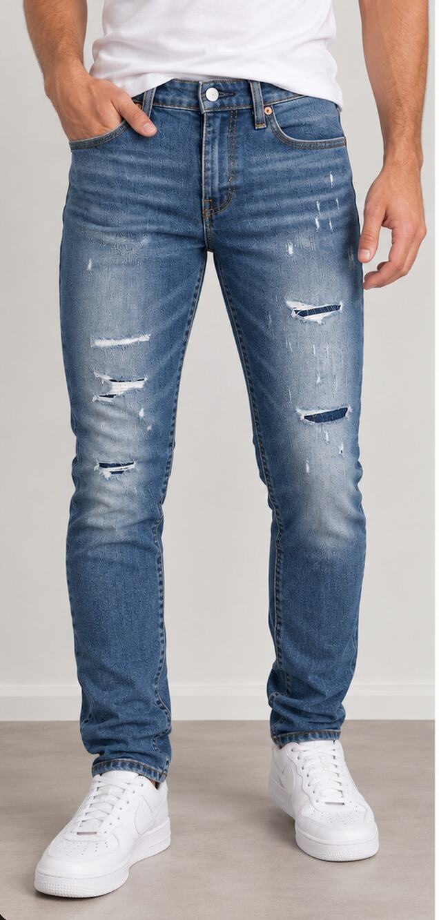 Men's Levi's 512 Slim Taper Distressed Ripped Detail Jeans 29x32